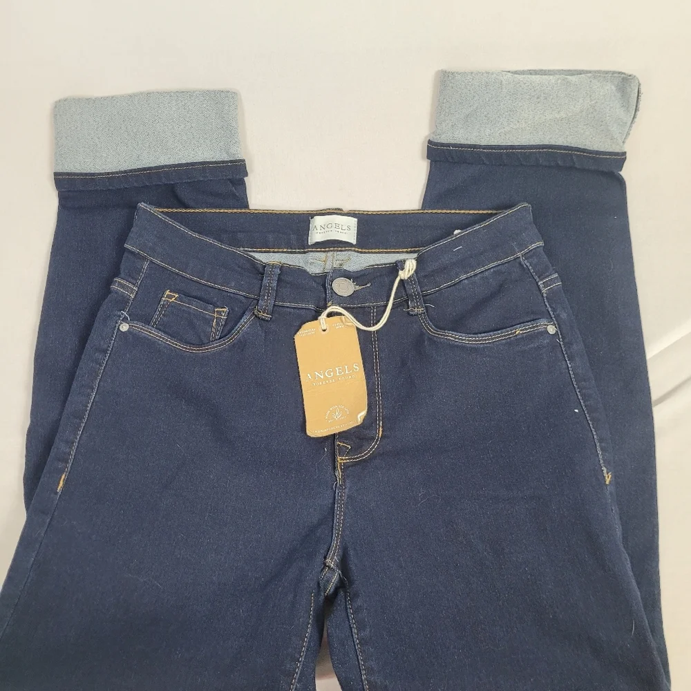 Angels Forever Young Ever Luxe Deep Cuff Straight Ankle Jeans Size 6/ 28 - Picture 15 of 15